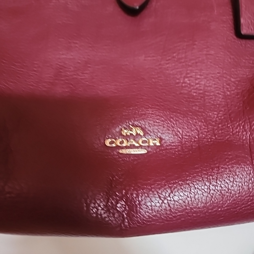 Coach Burgundy Leather Satchel - Picture 4 of 14